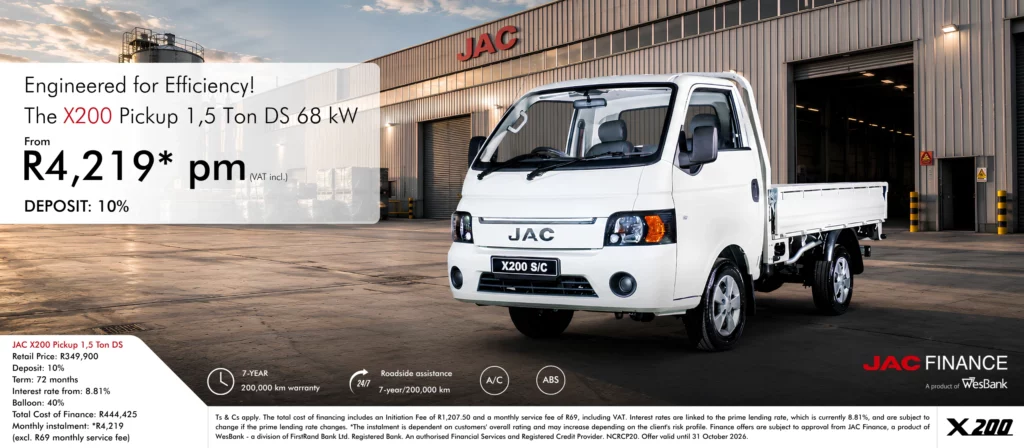 JAC X200 S/C Pickup 1,5 Ton DS 68 kW