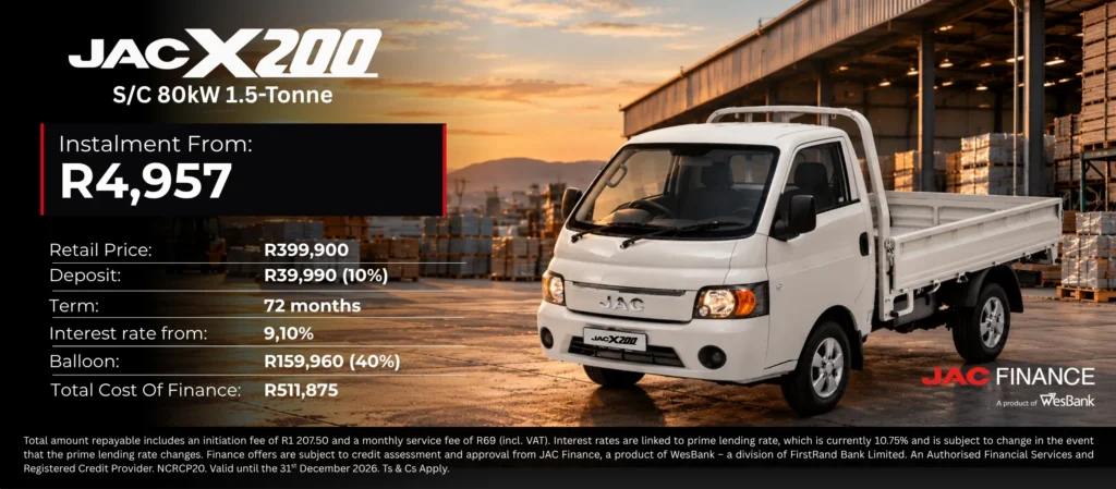 JAC X200 80kW 1.5-tonne S/C
