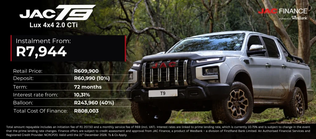 JAC T9 Lux 4x4 2.0L CTi